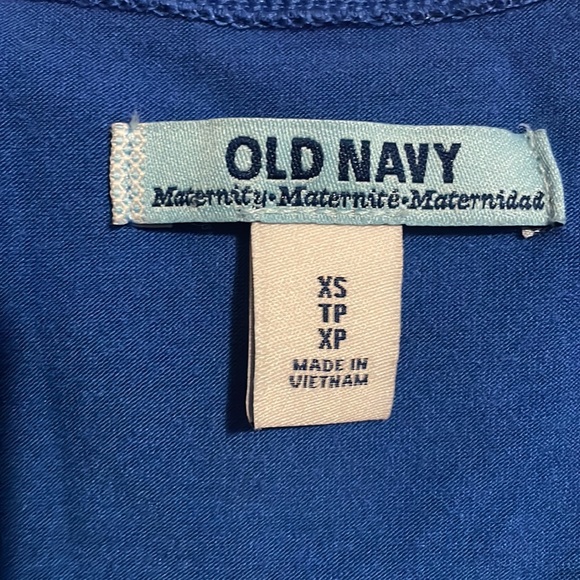 •OLD NAVY MATERNITY•BLUE MATERNITY DRESS WITH EASY BREASTFEEDING TOP. SIZE XS/S - Picture 5 of 6